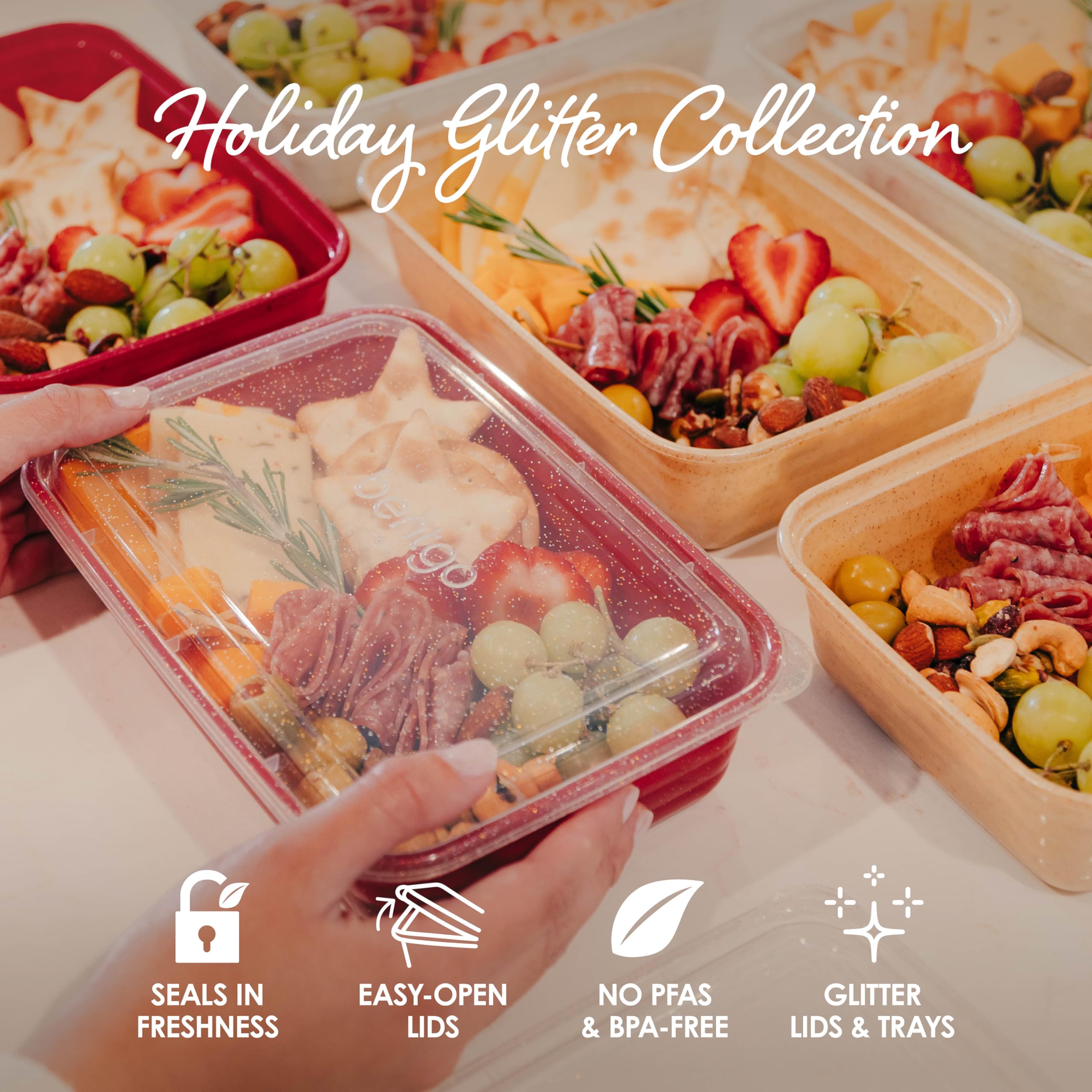 Bentgo Prep Silver Sleighs glitter color adds seasonal charm to leftovers