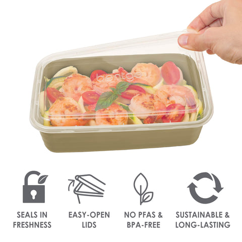 Bentgo Prep lids with trays help keep foods fresh all day.