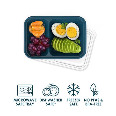 Bentgo Prep microwave-safe trays ready to reheat meals.