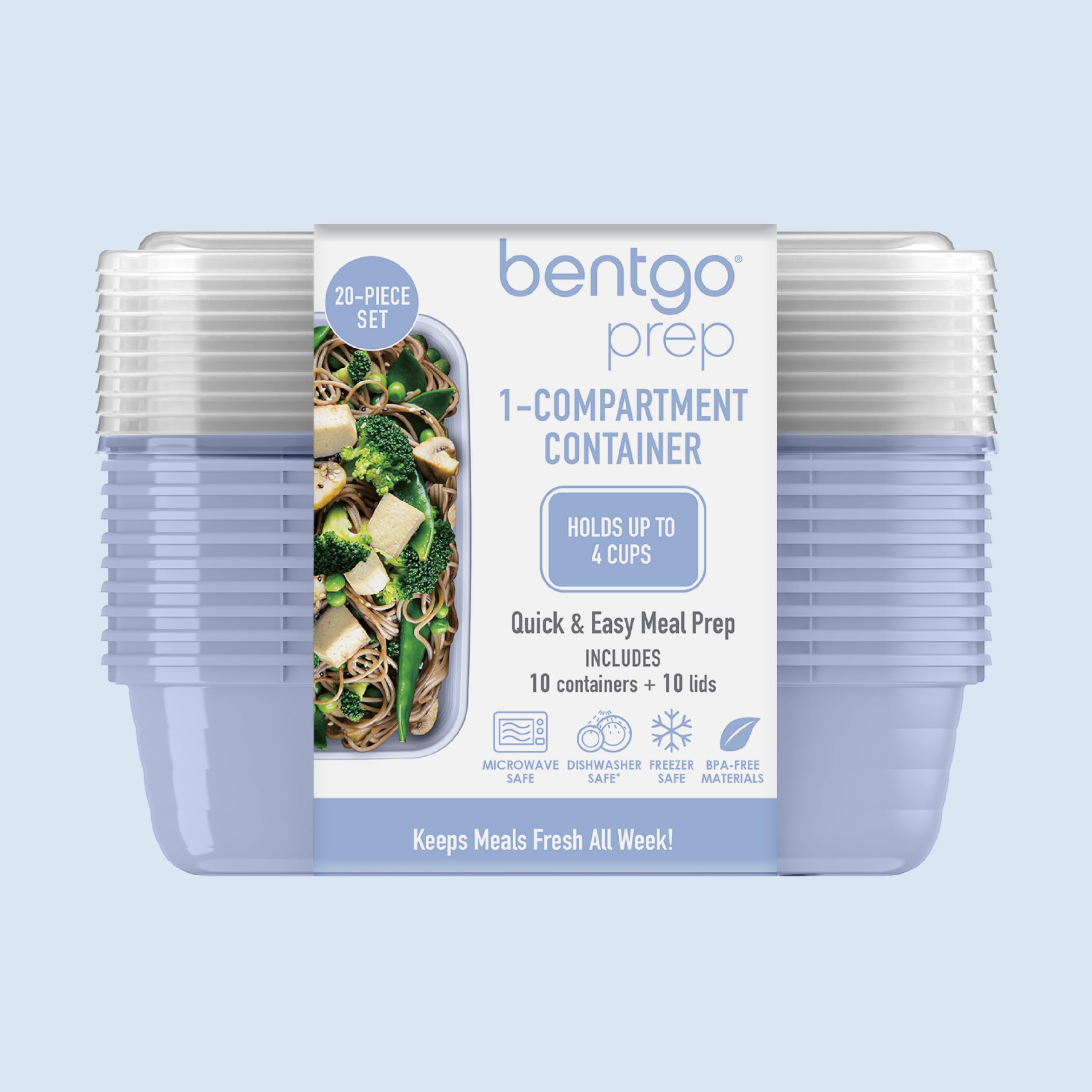 Bentgo Prep periwinkle color adds stylish meal prep appeal