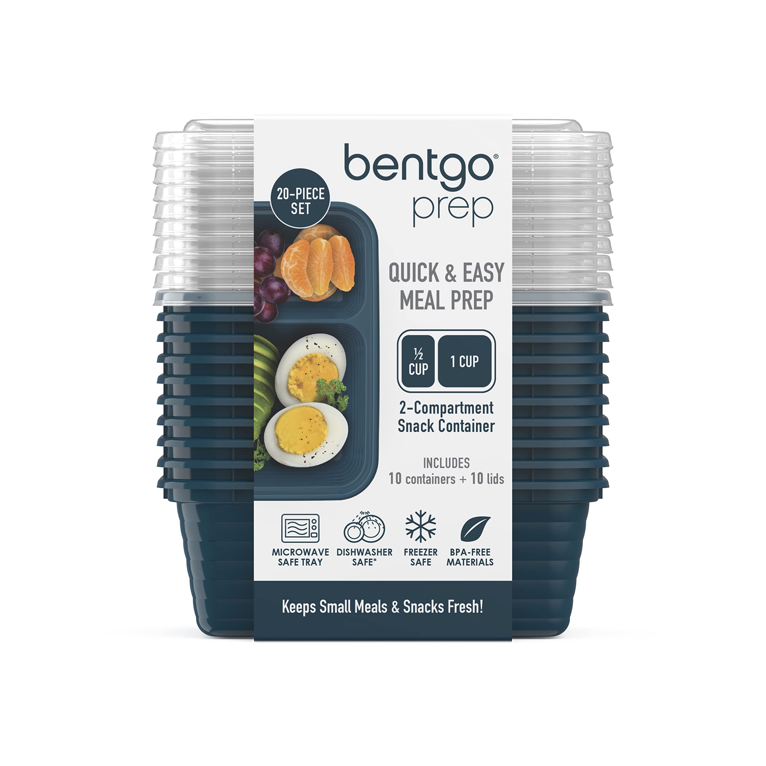 Bentgo Prep portion-marked trays help monitor serving sizes.