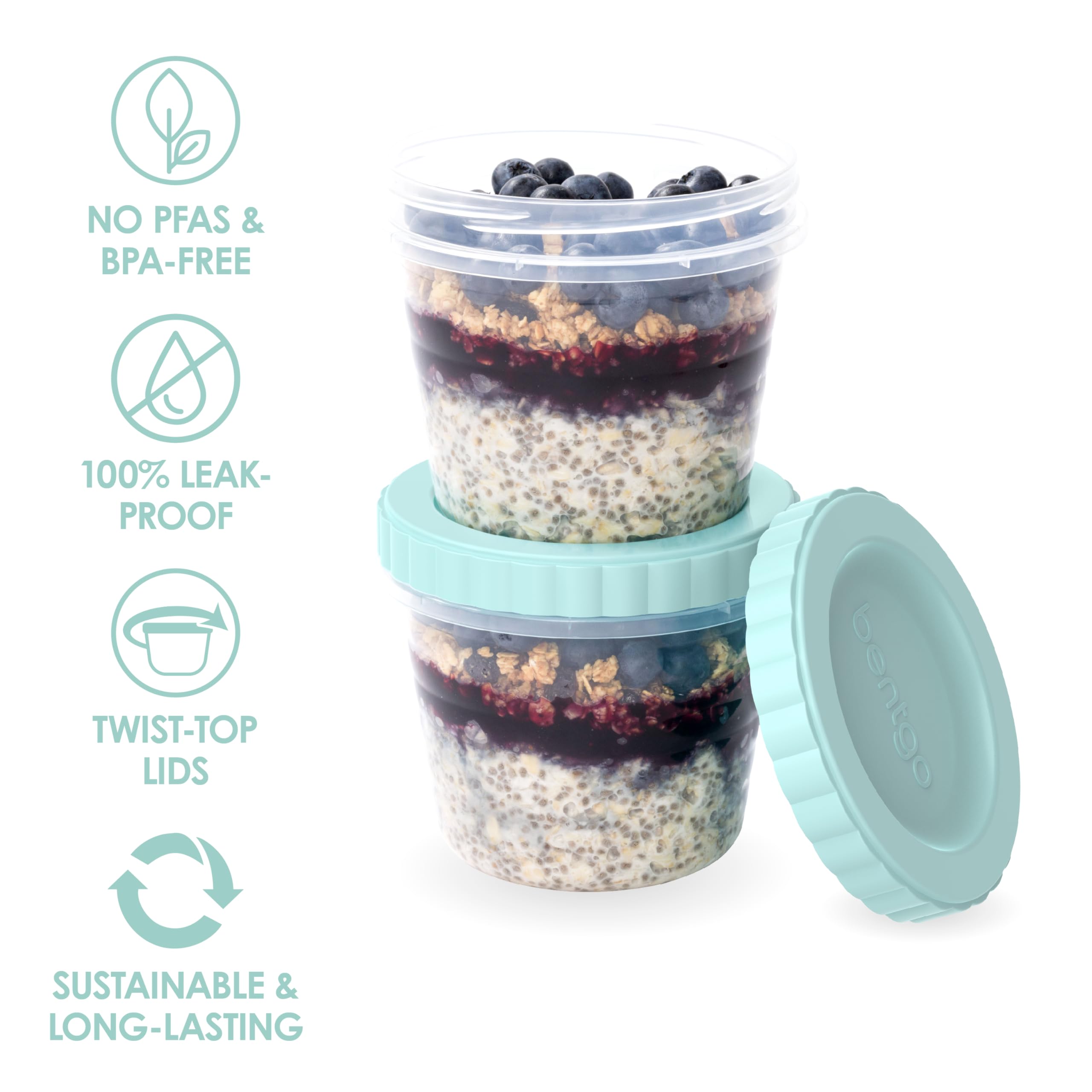 Bentgo Prep stackable design saves cabinet space.