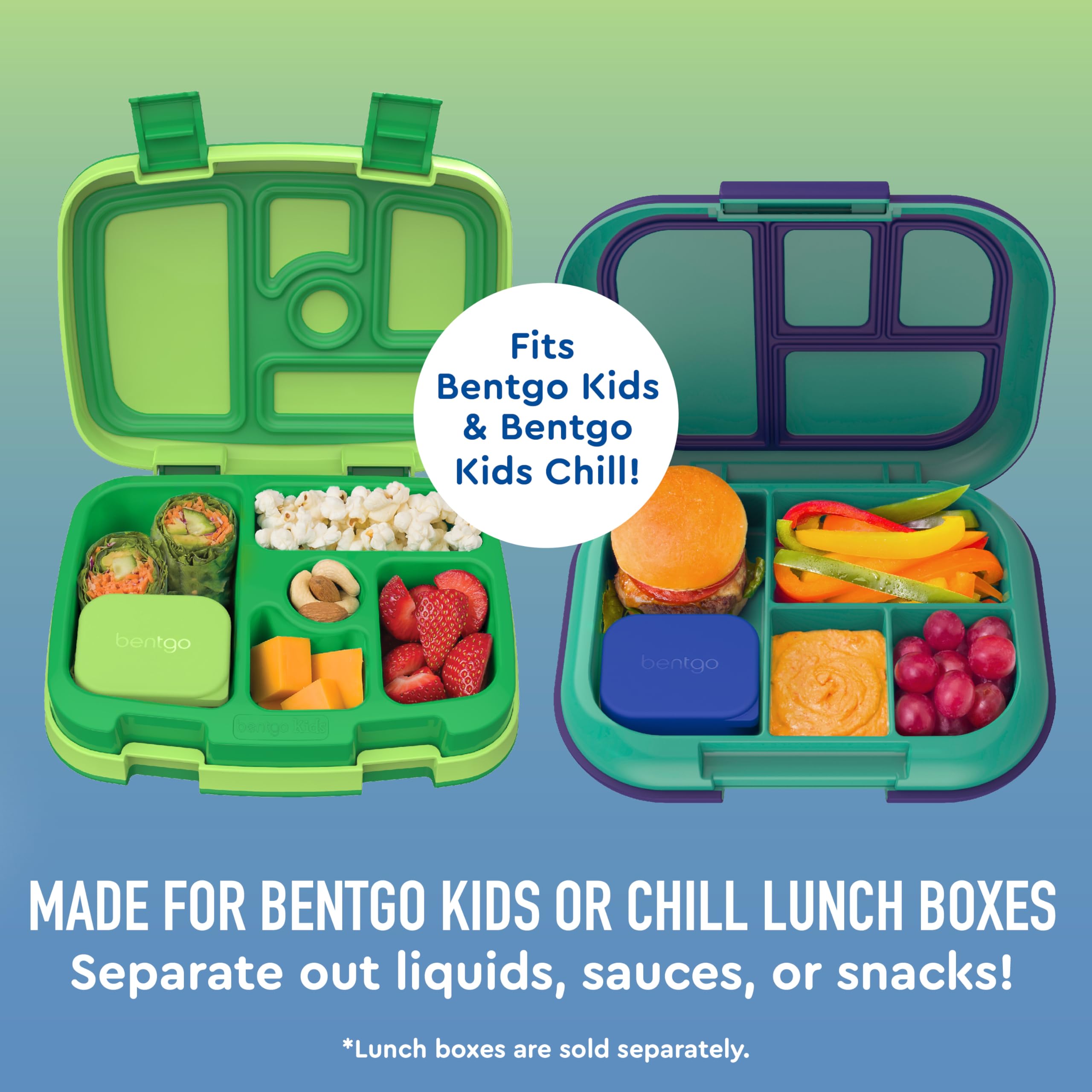 Bentgo Sidekicks small containers keep dips organized for lunches.