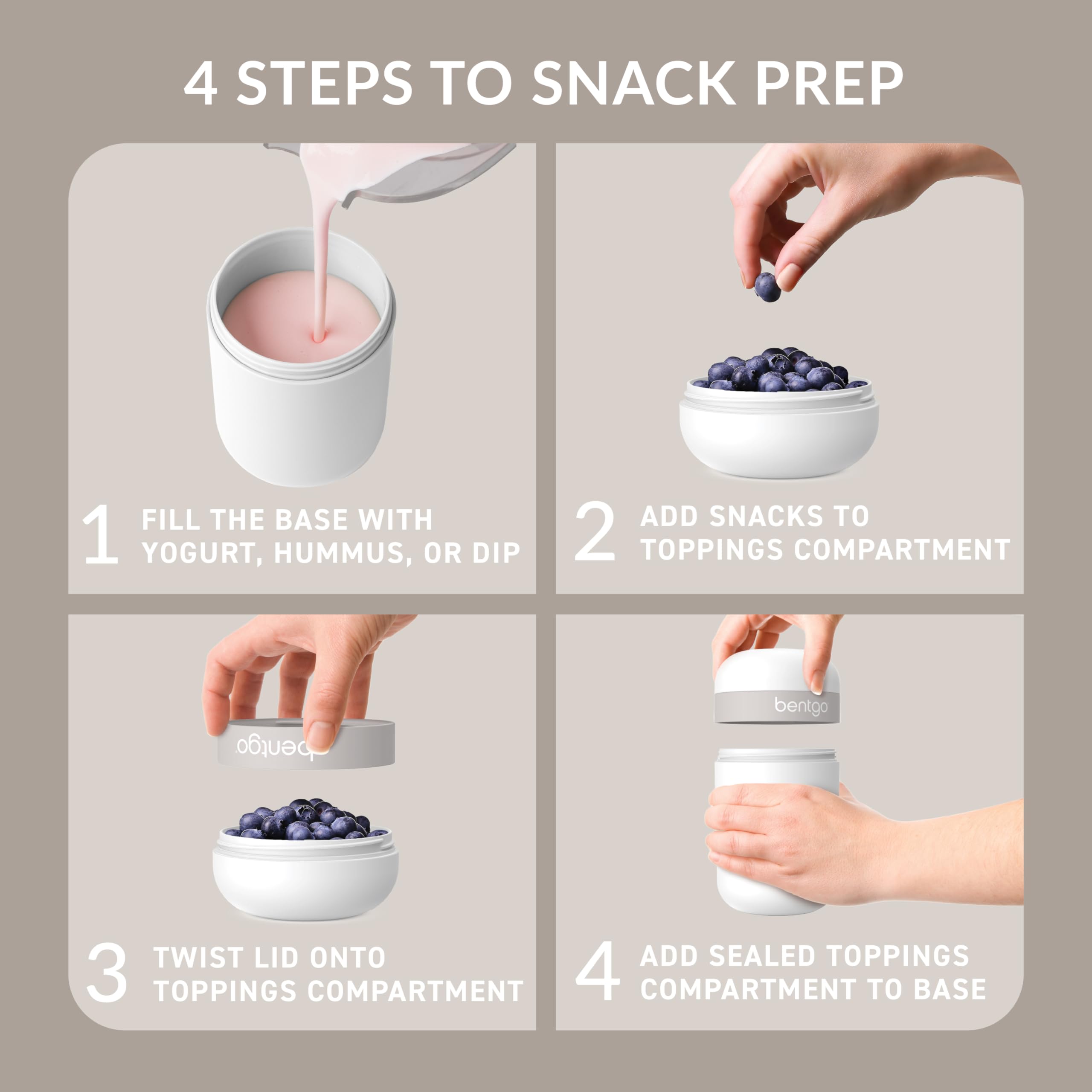 Bentgo Snack Cup 2-cup base for versatile portions