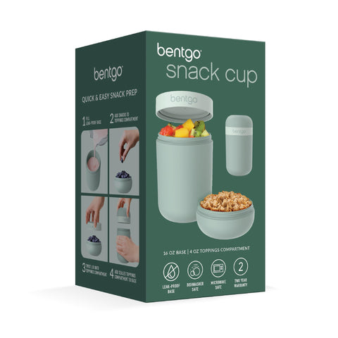 Bentgo Snack Cup leak-proof design with correctly oriented lid.