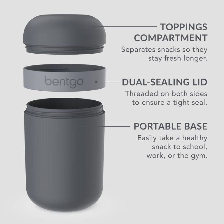 Bentgo Snack Cup leak-proof system when oriented correctly