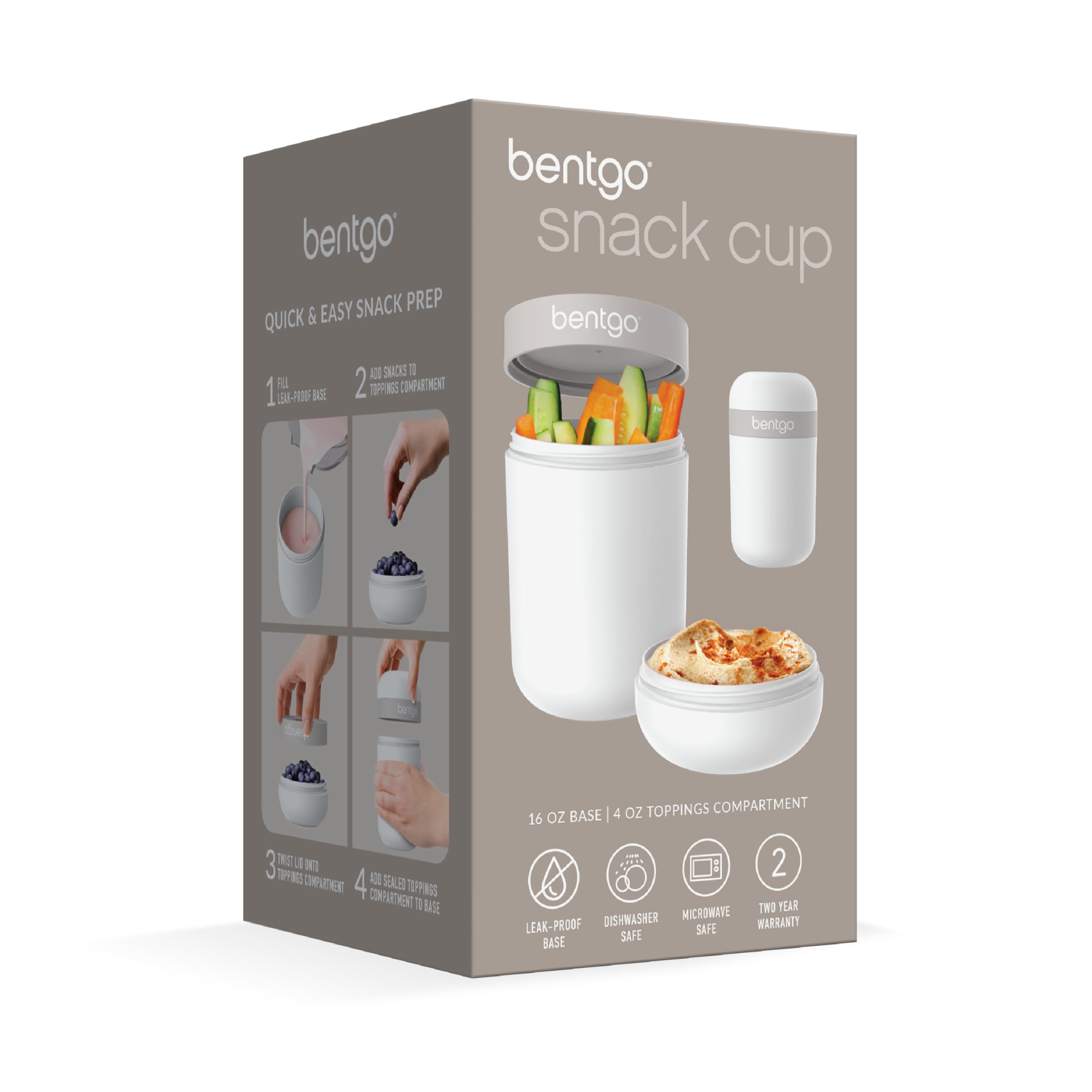 Bentgo Snack Cup portable snack container for on-the-go