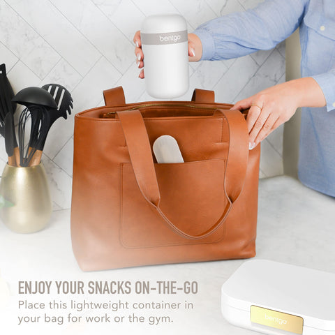Bentgo Snack Cup toppings compartment keeps dips separate