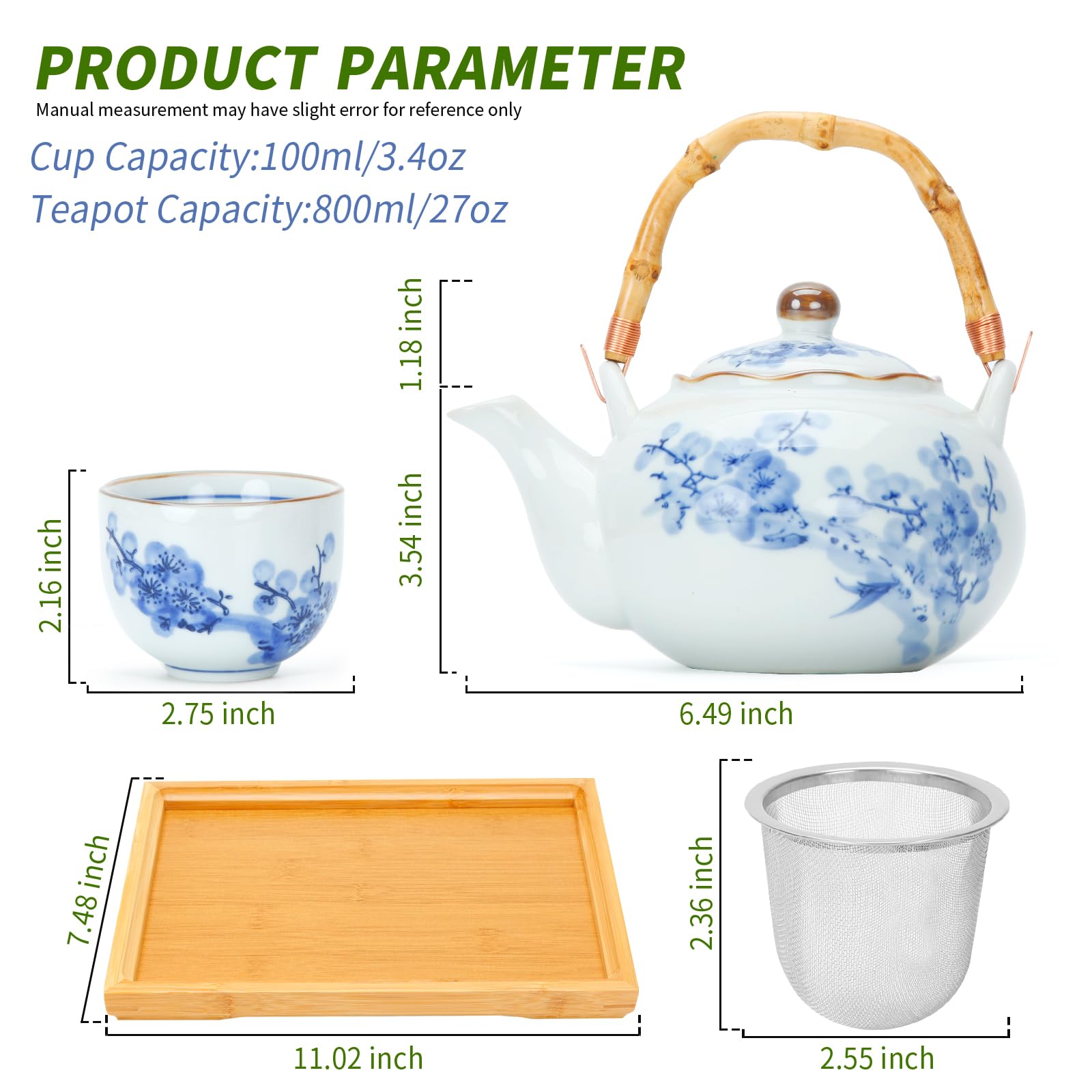 Beozinz teapot with stainless steel infuser ensures clean brew separation