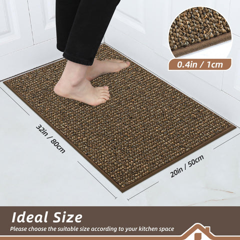 BEQHAUSE kitchen rug close-up of dense yarn emphasizes softness and durability for daily use