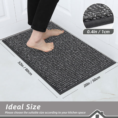 BEQHAUSE kitchen rug non-slip backing 20x32 stays in place