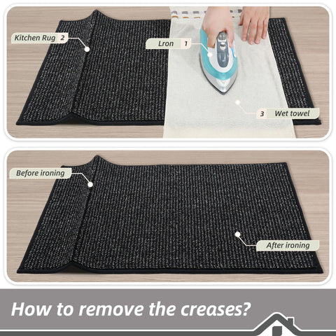 BEQHAUSE versatile rug for kitchen, hallway, laundry, and sink areas.