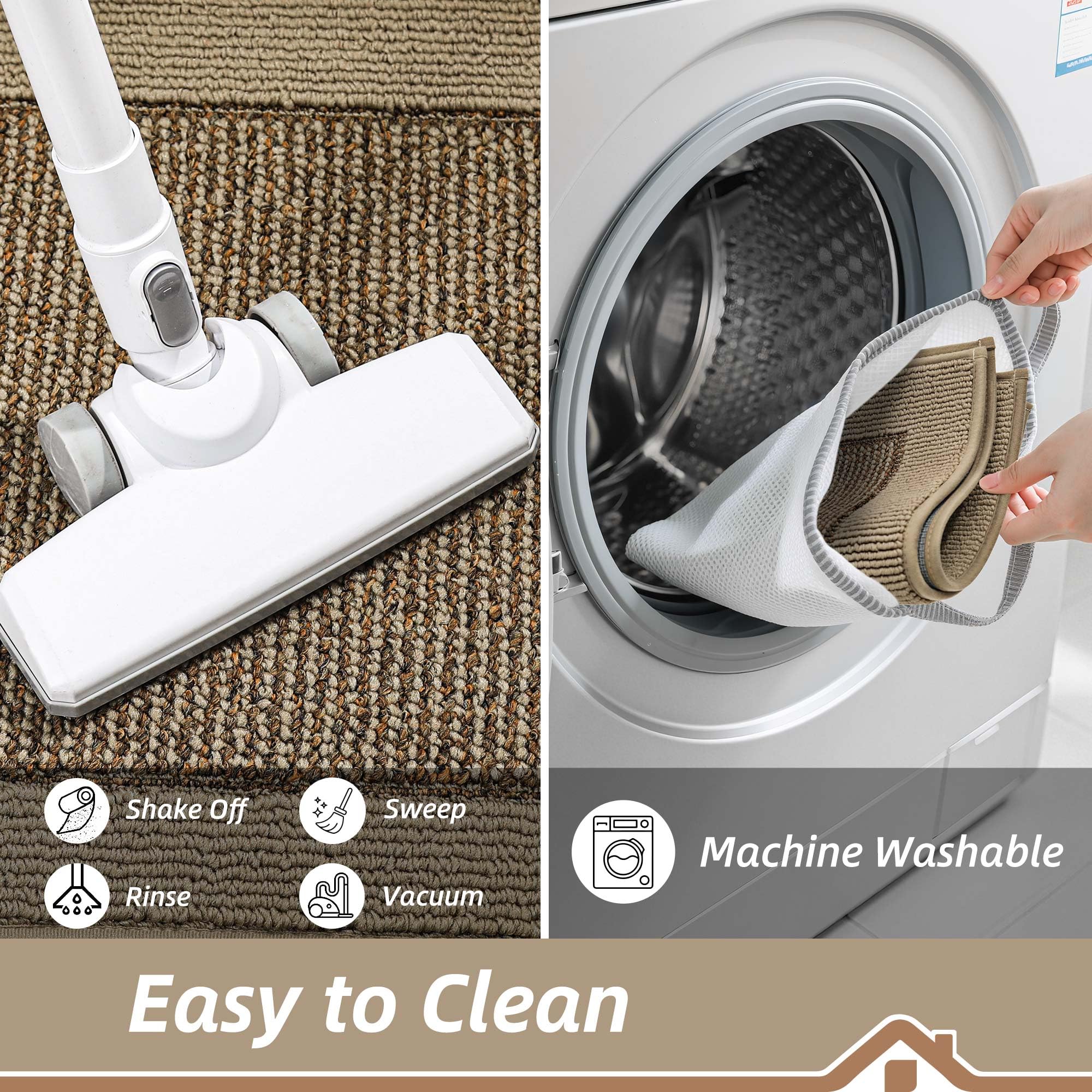 BEQHAUSE machine-washable mat for effortless deep cleaning