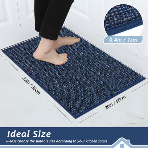 BEQHAUSE non-slip backing secures rug on floor surfaces.