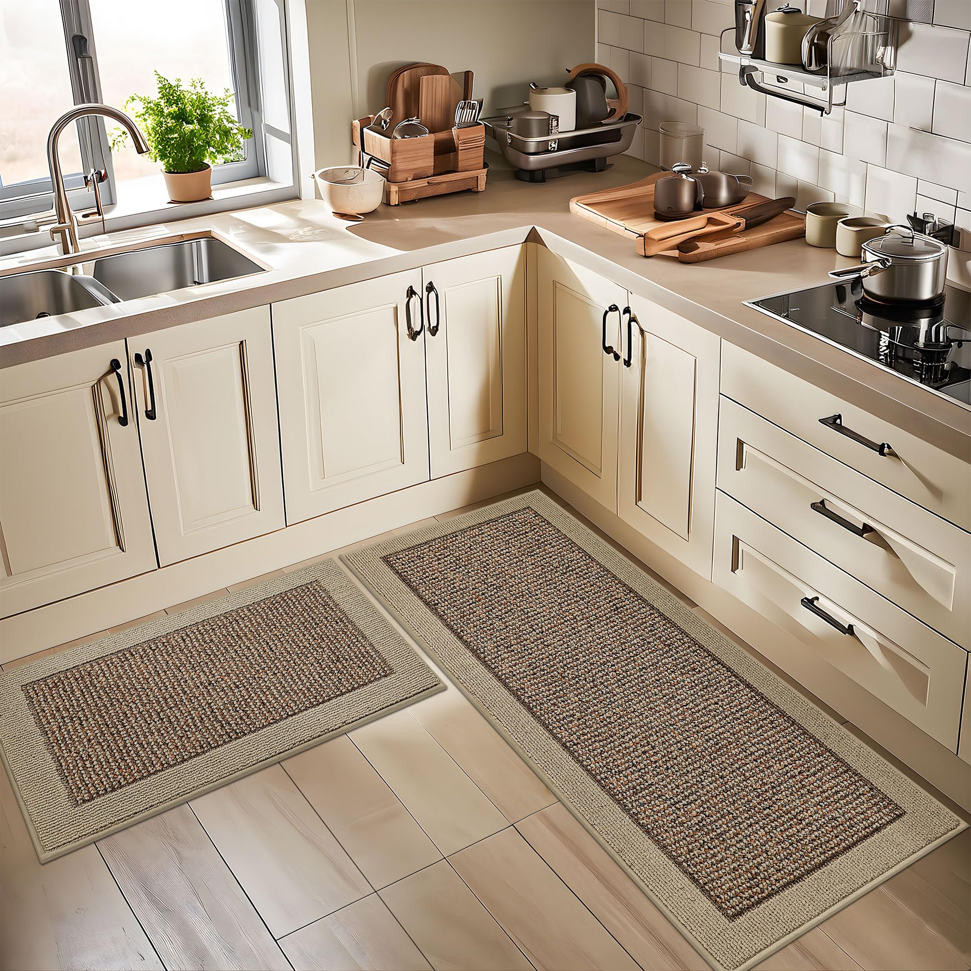 BEQHAUSE kitchen rug 24x60 suits longer kitchen layouts