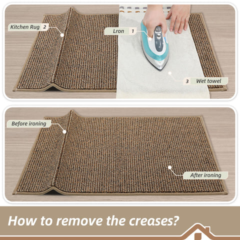 BEQHAUSE versatile rug suitable for sink, hallway, and laundry spaces