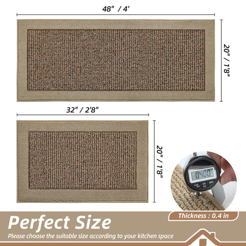 BEQHAUSE rug set shows non-slip backing for secure placement on clean floors.