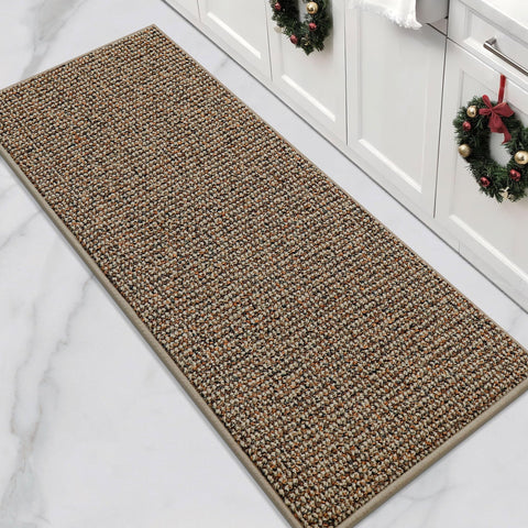 BEQHAUSE kitchen runner absorption highlights strong liquid uptake protecting floors.