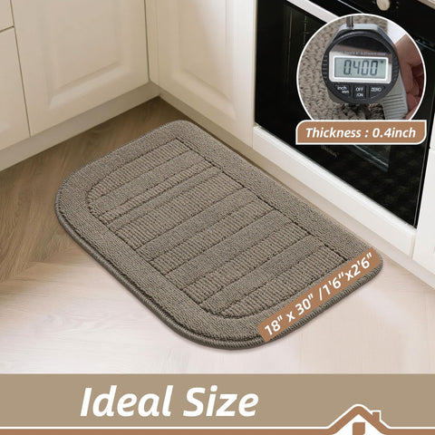 BEQHAUSE stain-resistant kitchen mat protects floors from spills and splatters.