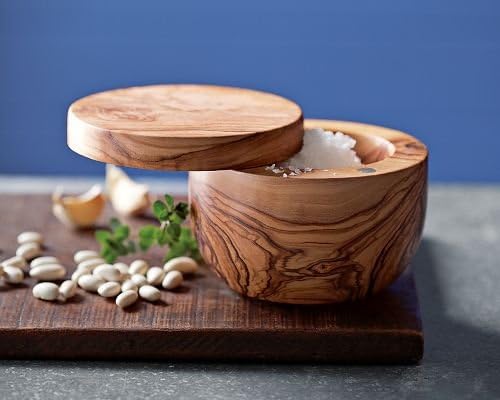 Berard salt container with 8 oz capacity keeps salt handy at the stove.
