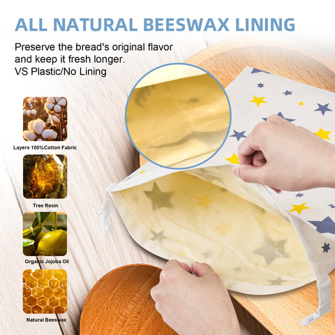 BERBAM bread bags on counter demonstrates eco-friendly storage and organization