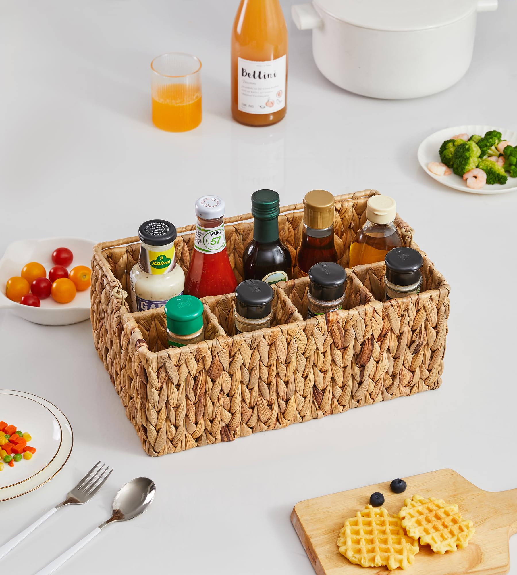 Durable construction holds utensils securely during busy meals.