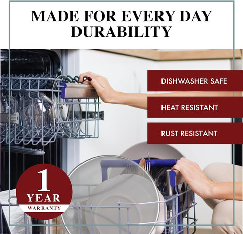Dishwasher safe BergKoch splatter screen ready for cleaning