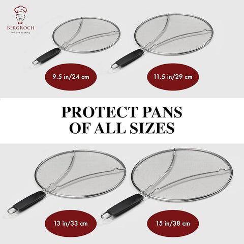 Using BergKoch splatter screen for beignets and schnitzel frying