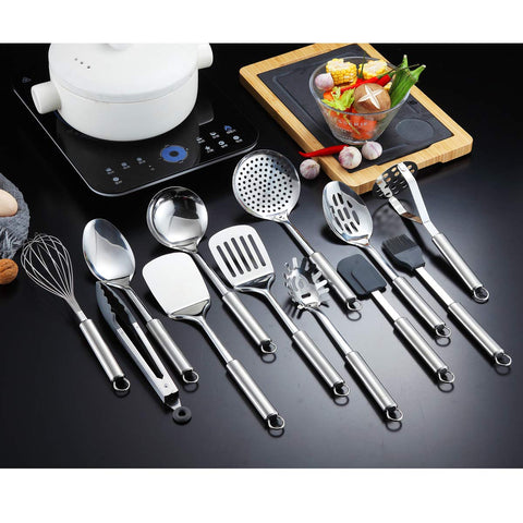 Berglander 12-piece utensil set pasta server designed for lift-and-serve pasta.