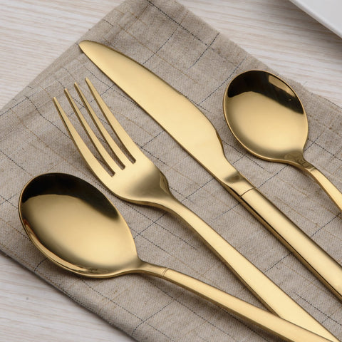 Berglander tea spoons with golden finish, ideal for daily tea time and desserts