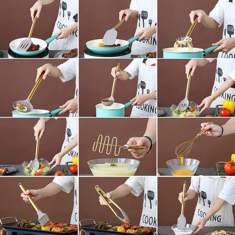 Berglander Gold slotted turner flips delicate foods without scratching.