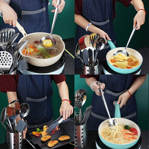 Berglander heat-resistant 2.5mm stainless steel utensils endure busy kitchens.