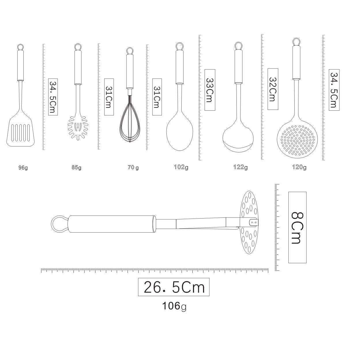Berglander ladle in polished stainless steel for soups and stews