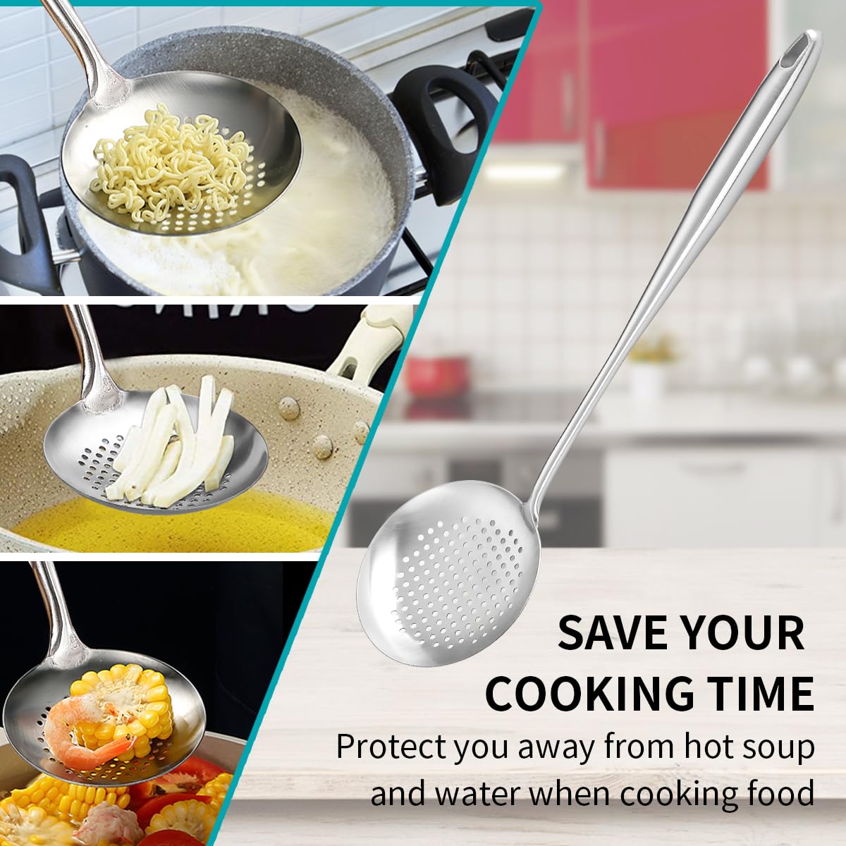Berglander Wok Spatula Set ergonomic handles reduce hand fatigue during cooking