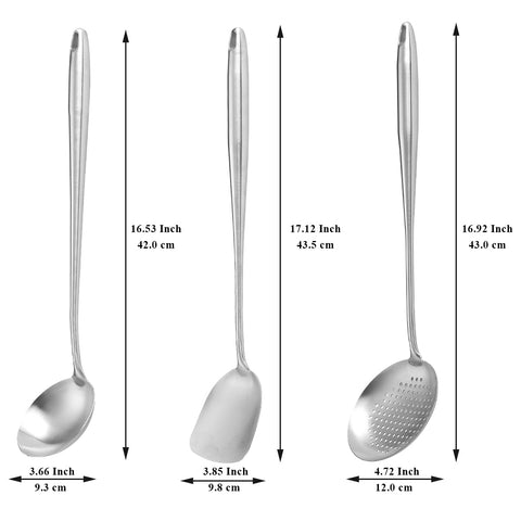Berglander Wok Spatula Set ladle ideal for serving soups and broths