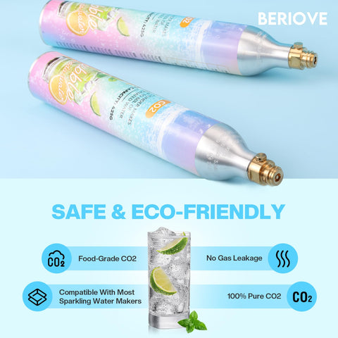 BERIOVE CO2 cylinder seal design prevents leaks during carbonation