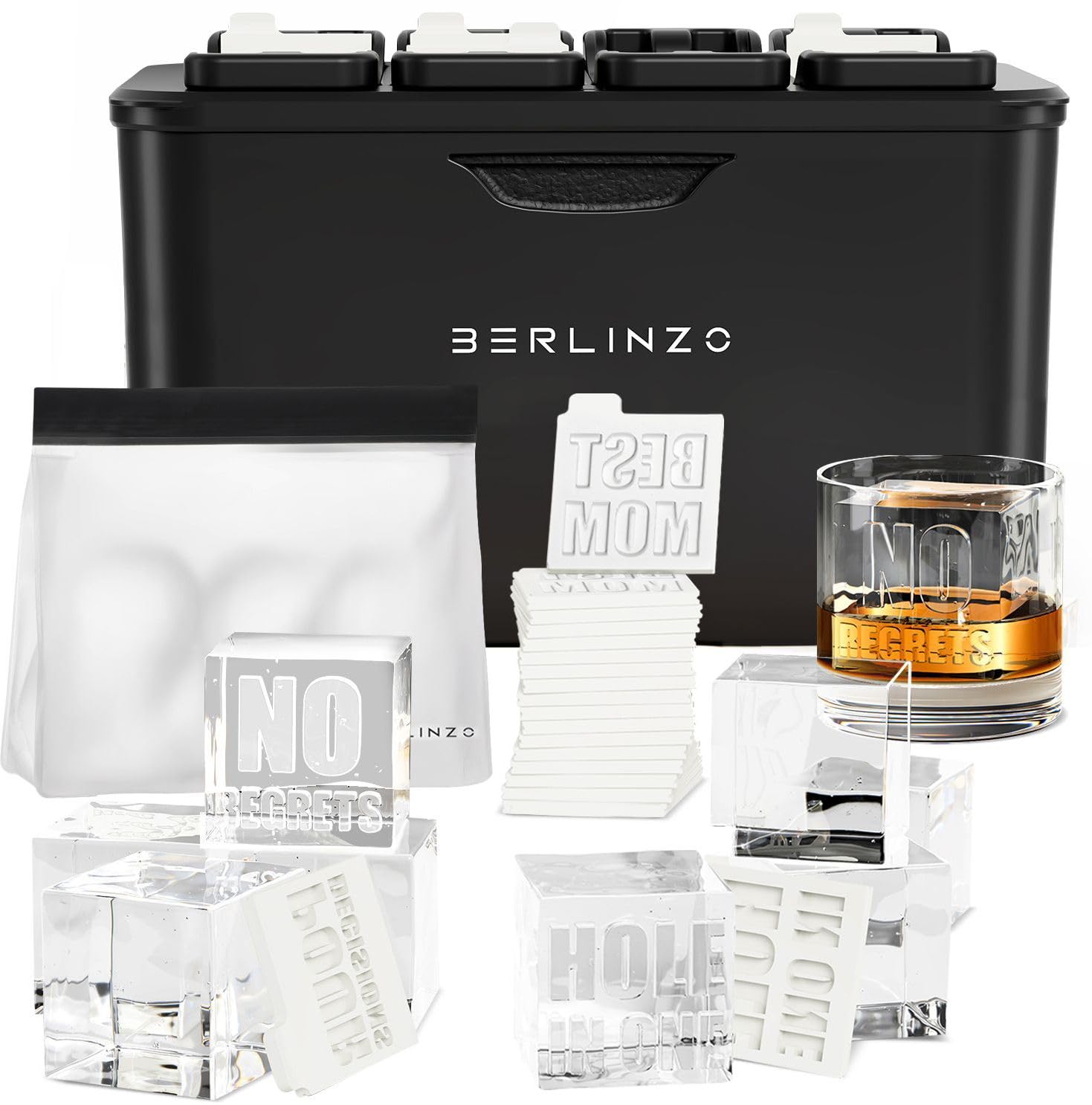 BERLINZO conversation ice prints on eight cubes spark lively conversations at gatherings.