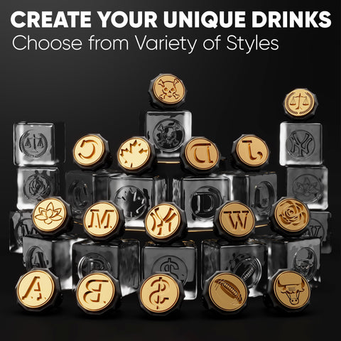Berlinzo W Letter Ice Stamp ideal for weddings and holiday parties to impress guests.