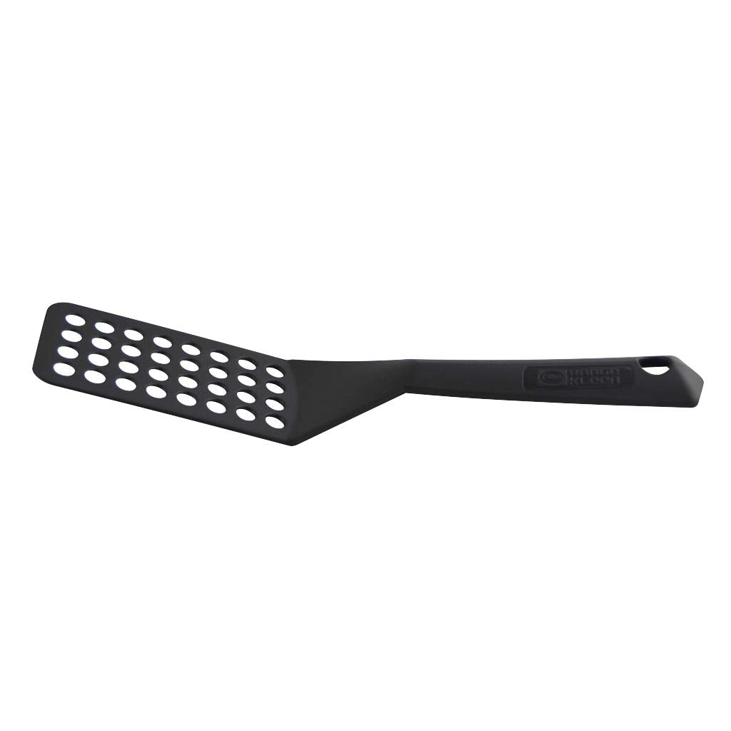Berndes 9011 black slotted turner spatula ideal for delicate foods without sticking