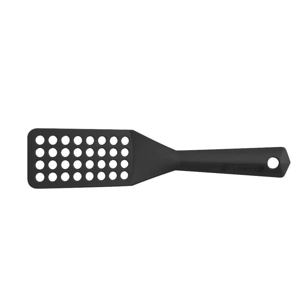 Berndes ergonomic slotted spatula with heat-resistant handle for safe cooking
