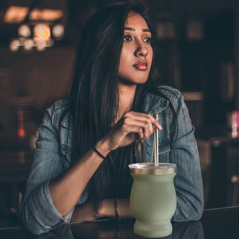 Beruth multifunctional lid adds versatility for hot or cold beverages.