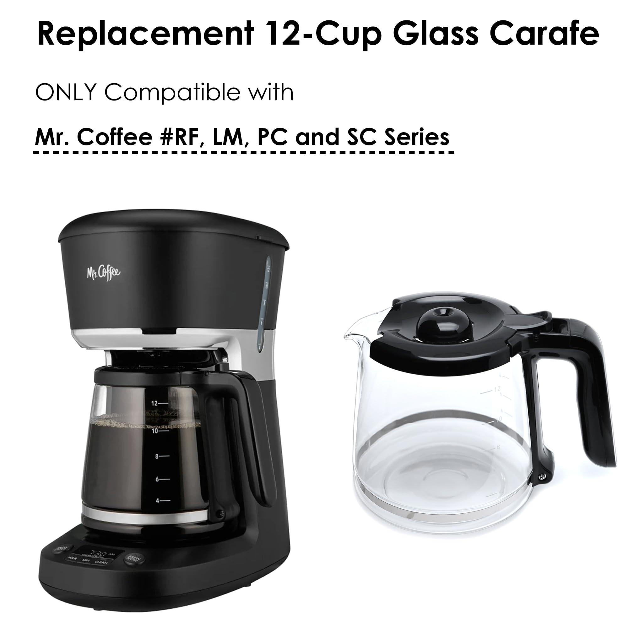 BESBARISTA carafe with black handle for comfortable pouring