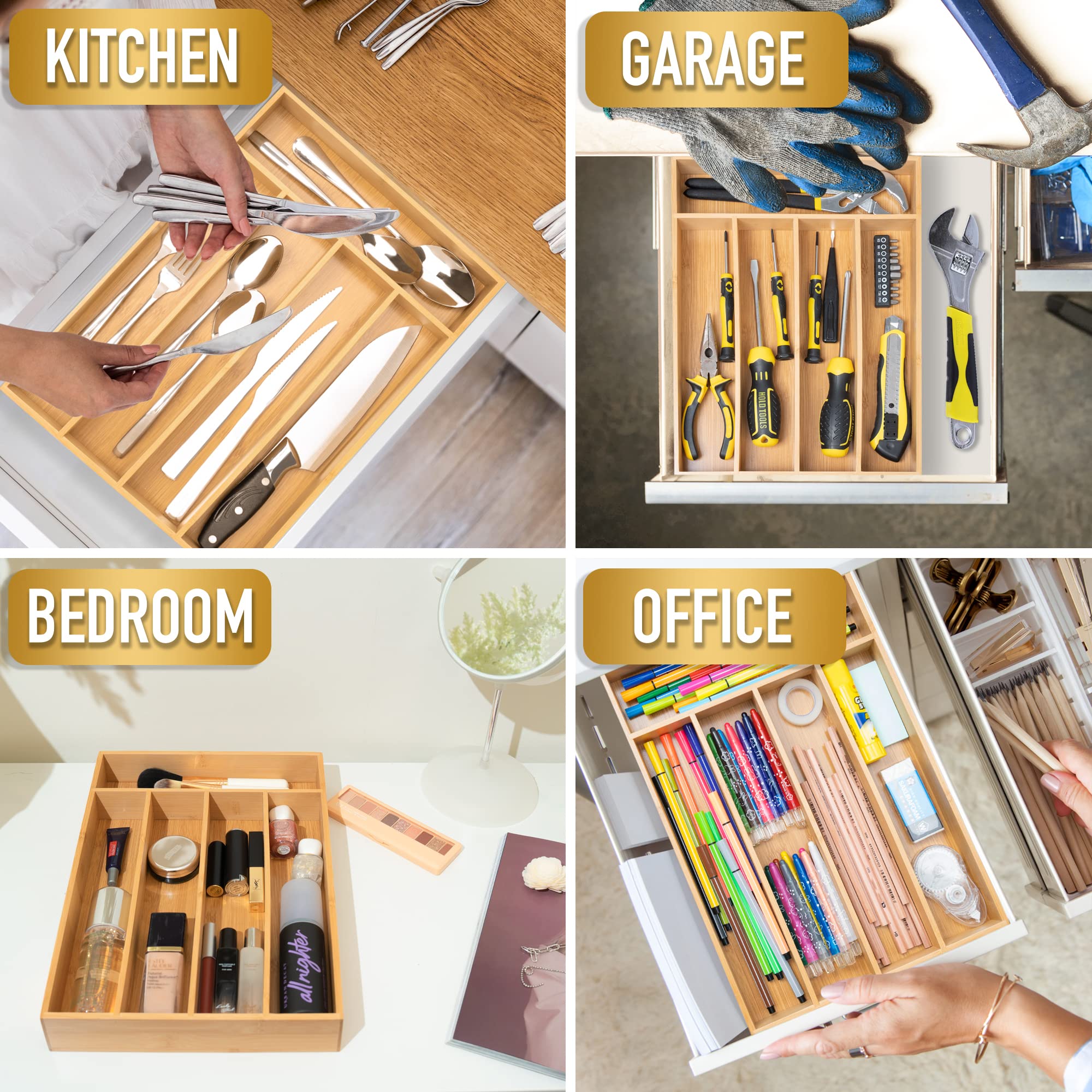 Besilord natural bamboo storage solution adds timeless style