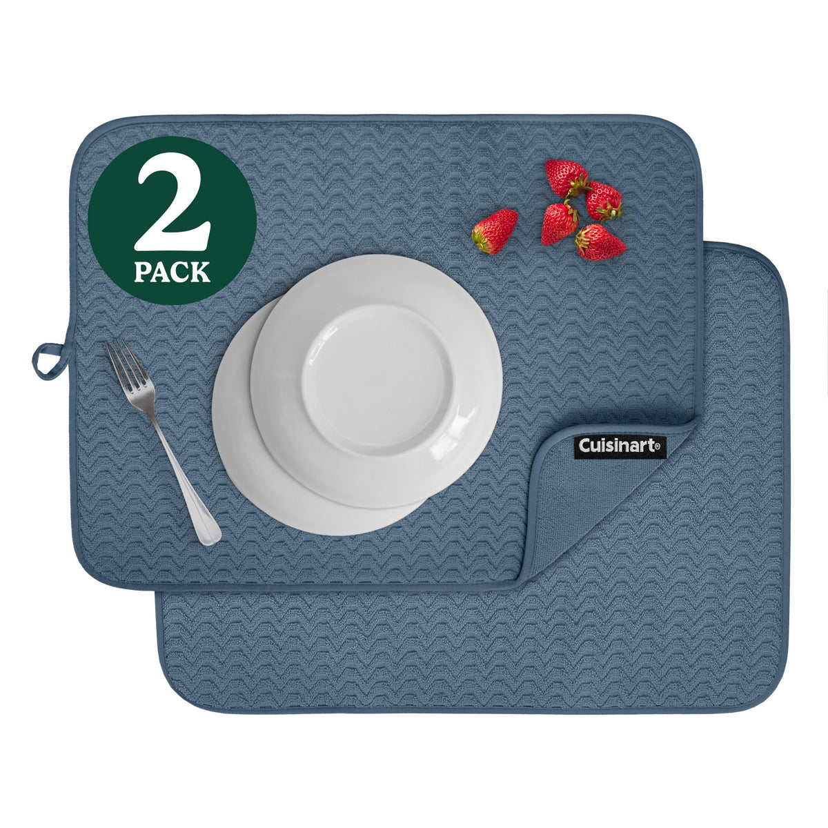 Best Brands Cuisinart dish drying mat 18x24 ultra-absorbent, keeps counters dry and clean.