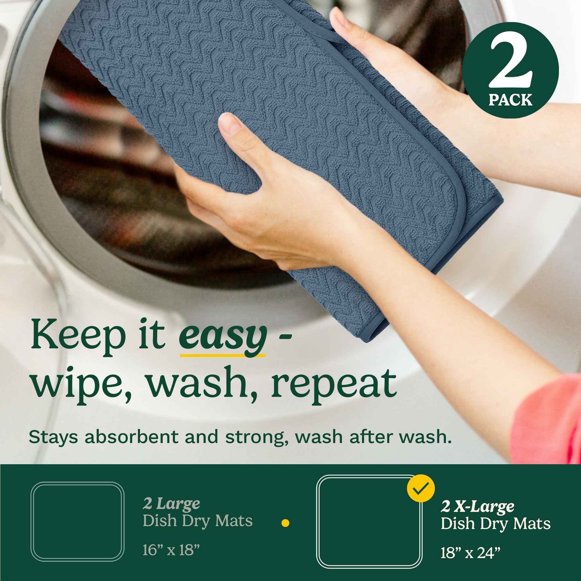 Best Brands Cuisinart dish drying mat under bowls or racks to protect counters.