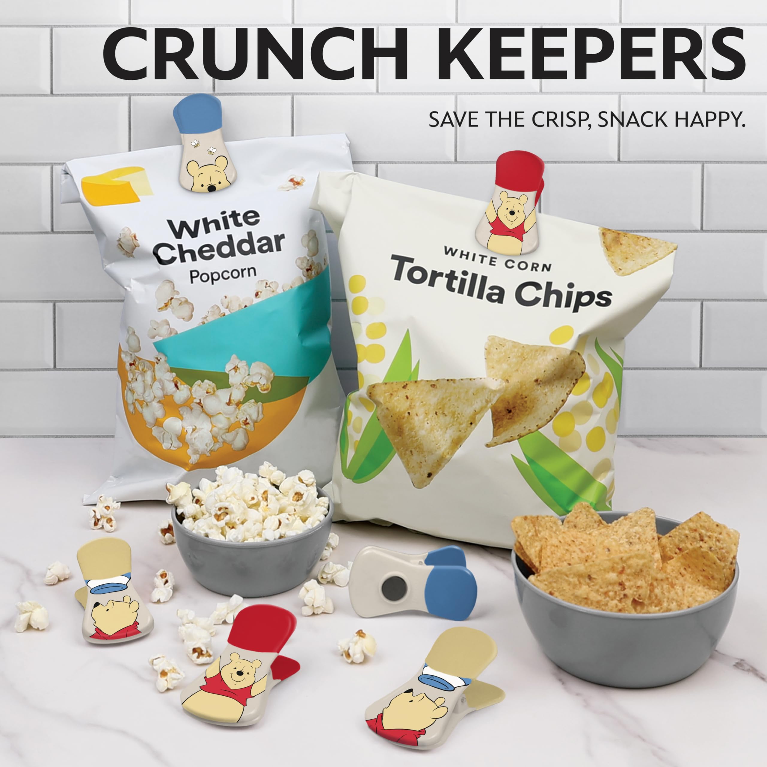 Best Brands Disney Minnie magnetic chip clip adds color while sealing pantry bags.