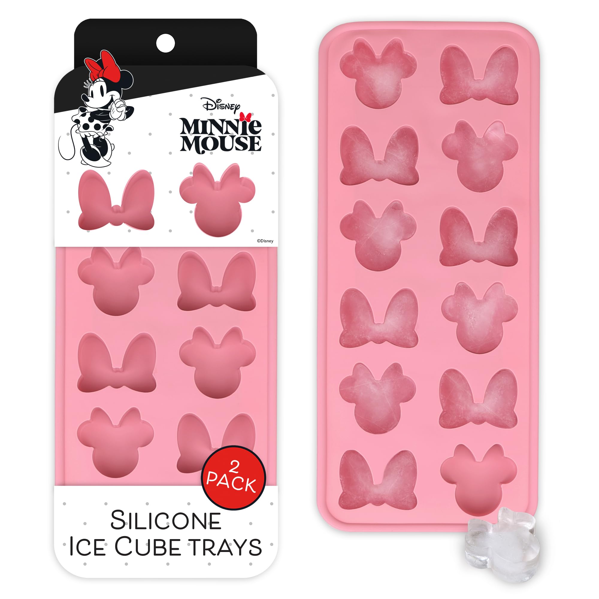 Best Brands Minnie Mouse ice tray 2-pack for themed drinks and parties
