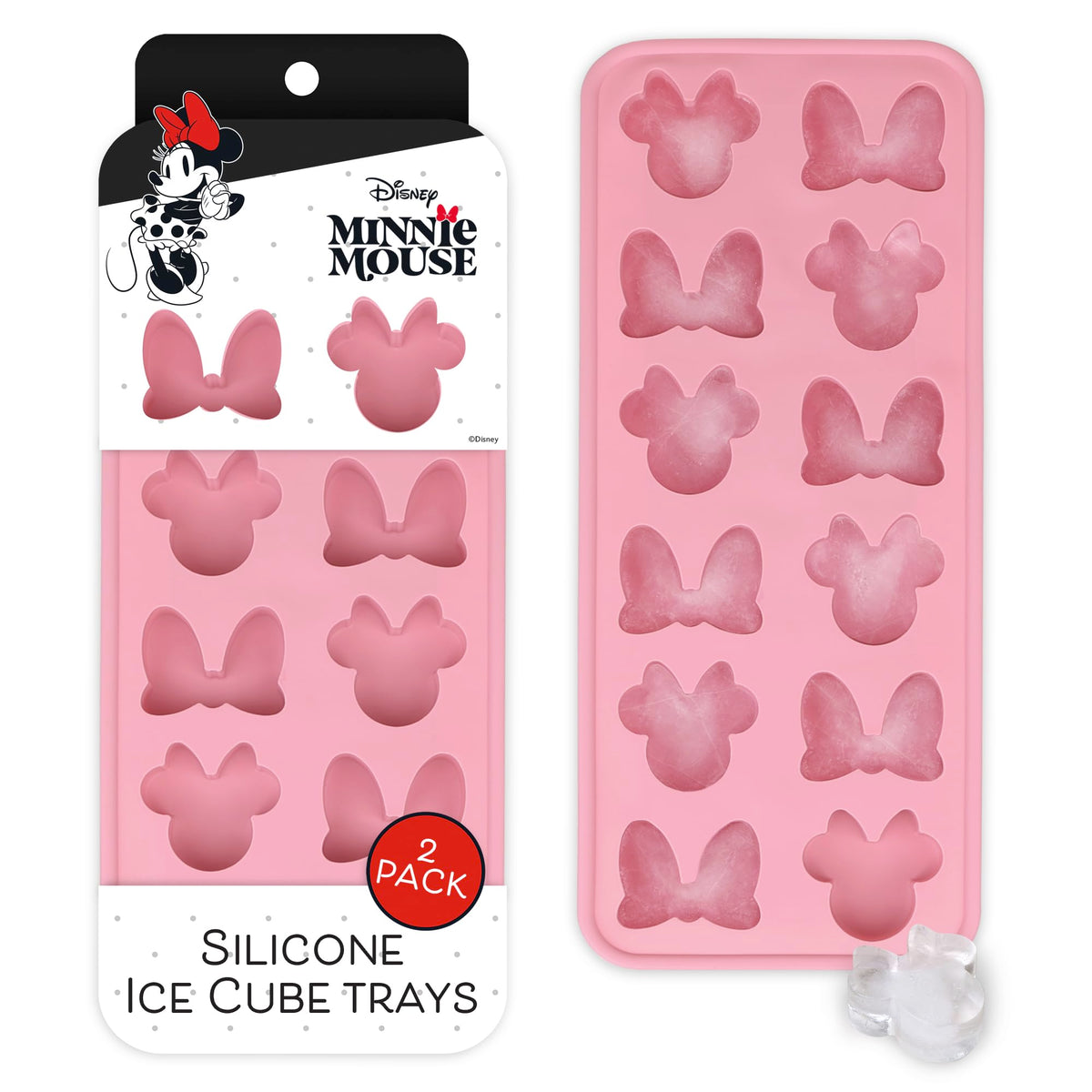 Best Brands Minnie Mouse ice tray 2-pack for themed drinks and parties