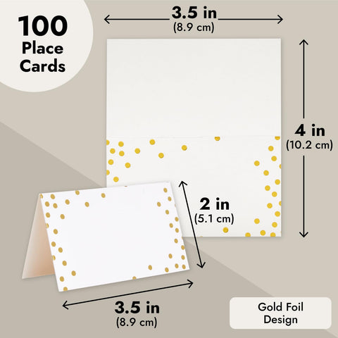 Best Paper Greetings bridal shower name card with gold accents.