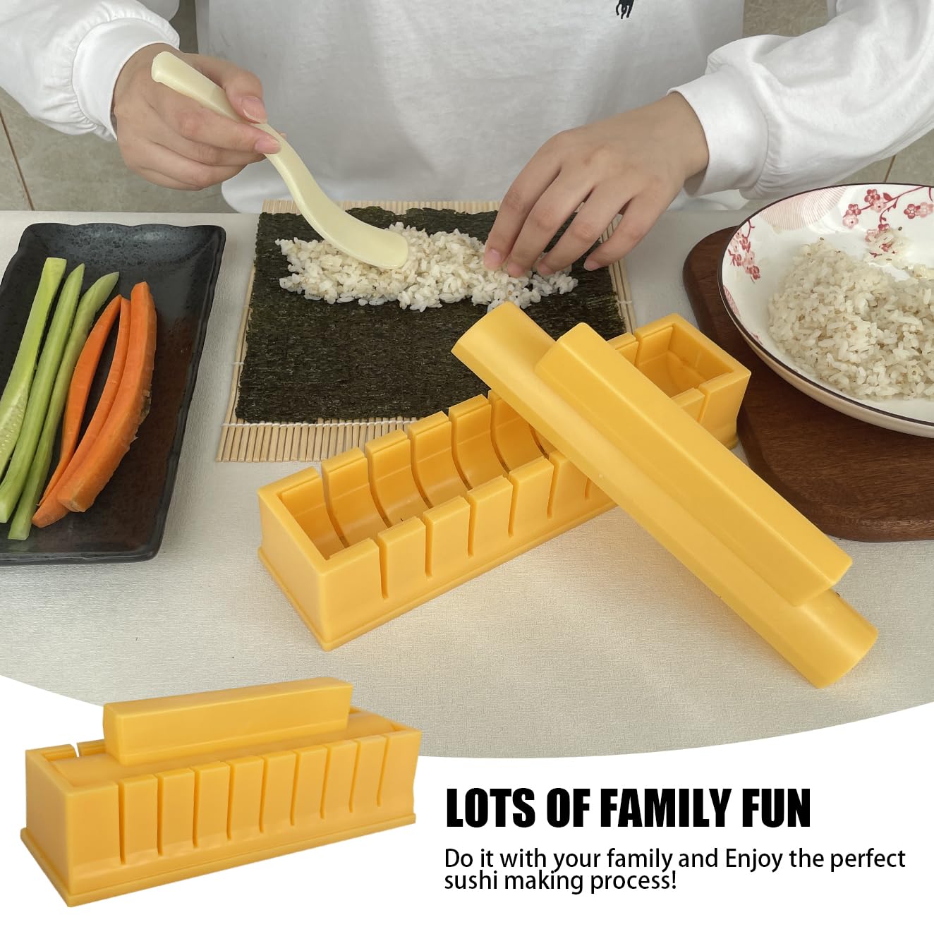 Bestbuy Yuhe Sushi Maker chopstick rest included for tidy serving